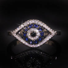 Vintage-anillos de Color plateado con piedra de circón ostentosa para mujer, joyería de moda, anillo gótico 2020 2024 - compra barato