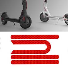4 шт. электрический скутер из углеродного волокна Стикеры для Xiaomi Mijia M365 Pro отражатель для безопасности в ночное время езда на велосипеде взрослый самокат запчасти 2024 - купить недорого