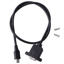 OOTDTY-Cable de extensión de montaje en Panel de impresora, conector USB 2,0 B macho a USB B hembra de 50cm, 1 unidad, nuevo 2024 - compra barato