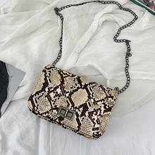 Luxury Handbags Women Bags Designer Serpentine Small Square Crossbody Bags Wild Girls Snake Print Shoulder Messenger Bag 2024 - buy cheap