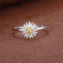 DIEERLAN Vintage New Daisy Flower Rings For Women Men Engagement Rings Girls Party Gifts Anillos 2024 - buy cheap