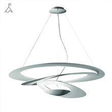 Lámpara de techo Circular para restaurante, luz LED minimalista de hierro con atenuación Interior, decorativa con personalidad, plana 2024 - compra barato