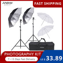 Andoer Off Camera Double Speedlight Flash Shoe Mount Swivel Soft Umbrella Kit  for Canon Nikon YONGNUO Neewer Hot Shoe Flash 2024 - buy cheap