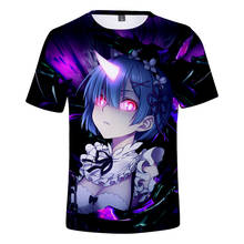 Camiseta con estampado en 3d Re Zero para hombres, mujeres, niños y niñas, ropa de Rem y Ram, camiseta de Anime japonés 2024 - compra barato