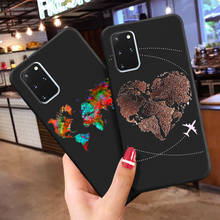 Airplane Map travel drawing line art Phone Case For Samsung S20 S10 Plus S8 S9 S7 Edge A50 A70 A30 A9 A7 2018 Silicone TPU cover 2024 - buy cheap