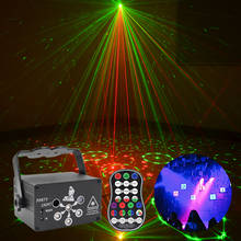 Lámpara láser Led con patrón RGB para DJ, con Control remoto de luz UV miniproyector, USB, para decoración de escenario, fiestas, bodas y hogar, 120 2024 - compra barato
