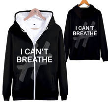 New I Can't Breathe Hooded Sweater Men 3D Pint Pullover Coat Protest Garner Zipper Hoodies Sweatshirts Women Jacket Clothing 2024 - buy cheap