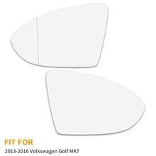 Wide Angle Exterior Mirror Glass Heated With Backing Plate Side Rear View Mirror Glass For 2013-2016 Volkswagen Golf MK7 2024 - buy cheap