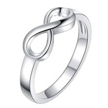 Anel de cristal feminino, anel criativo de estilo misto, vazado, sem limitação, "8", para mulheres, joia de casamento 2024 - compre barato