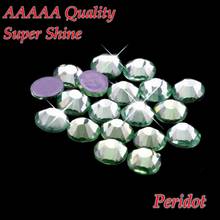 AAAAA роскошные стразы с горячей фиксацией Peridot SS6 SS10 SS16 SS20 стеклянные кристаллы с плоской задней поверхностью Стразы с горячей фиксацией 2024 - купить недорого