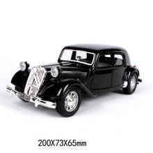 1:24 Simulation Diecast Classic Car Model Toys For Citroen 1938 With Steering Wheel Control Front Wheel Steering For Children 2024 - buy cheap