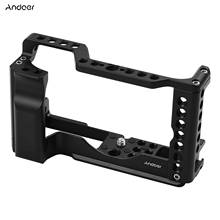Andoer Video Camera Cage Rig Aluminum Alloy with Cold Shoe Mount Universal 1/4 3/8 Threaded Holes for Canon M6 Mark II Camera 2024 - buy cheap