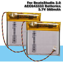 Wireless bluetooth Headphone Battery 3.7v 560mAh For Beats Studio 2.0 Rechargeable batteries 2024 - buy cheap