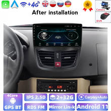 Radio Multimedia con GPS para coche, Radio con reproductor de vídeo, Dvd, 2 Din, Android, para Peugeot 207, 2006, 2007, 2008, 2009, 2010, 2011, 2012, 2013, 2014, 2015 2024 - compra barato