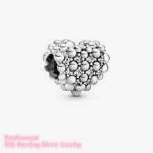 Mother's Day 100% 925 Sterling Silver Beaded Sparkling Heart Charm beads Fits Original Pandora bracelets Jewelry Making 2024 - buy cheap