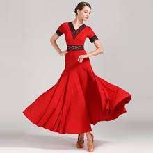 H2573 Adult Women Ballroom Dance Dress Ice Silk Lace Professional Costumes Modern National Standard Dance Performance Dresses 2024 - buy cheap