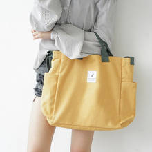 2019 новые женские холщовые сумки на плечо Экологичная сумка для покупок сумка сумки через плечо сумочки Повседневная сумка для девочки 2024 - купить недорого