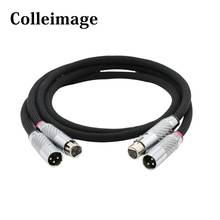 Colineimage-Cable de Audio XLR Chapado en plata, Conector de clavija de fibra de carbono de 3 pines, Hifi, interconexión XLR 2024 - compra barato