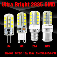 Bombilla LED G4 de 8 piezas, 3W, 5W, 6W, 8W, 9W, G9 SMD 2835 AC/DC 12V AC 220V, luz blanca/cálida, reemplazo de lámpara de araña de foco halógeno 2024 - compra barato