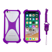 Capa para afiadas com alça, proteção de silicone tpu macio para celulares z2 d10 2024 - compre barato