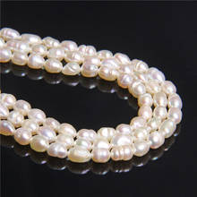 Cuentas de perlas barrocas naturales para mujer, fabricación de joyas, pulsera, pendientes, collar, perlas, 4-4,5mm, blancas, irregulares 2024 - compra barato