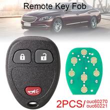 Chave controle remoto para carro 2 peças, ouc60270/ouc60221, compatível com chevy silverado, trava equinoxino, avaln/saturn, visual 2024 - compre barato