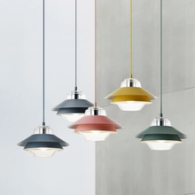Luminária suspensa de led, moderna, com esfera de vidro, para iluminação de casa, sala de estar, cozinha, bar