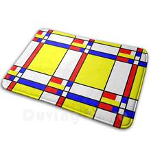 Piet Mondrian-Inspired 5 Mat Rug Carpet Anti-Slip Floor Mats Bedroom Piet Mondrian Geometric Yellow Red Blue Abstract 2024 - buy cheap