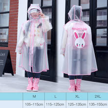 Модный детский дождевик с милым медведем из ЭВА, утепленный водонепроницаемый дождевик, Детский прозрачный непромокаемый костюм 2024 - купить недорого