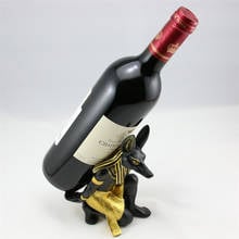 Figuras de resina de moda europea Anubis God, estante de vino, estatua miniaturas de Dios, perro egipcio, decoración del hogar, artesanías creativas Vintage, regalos 2024 - compra barato