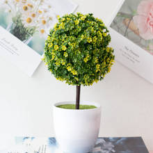 Plantas artificiales de bonsái, maceta de plástico de simulación de árbol para escritorio, flores artificiales de decoración, hojas de jardín, decoración de plantas 2024 - compra barato