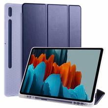 For Samsung Galaxy Tab S7 Plus 12.4 Case With Pencil Holder SM-T970 T975 PU Leather Stand Smart for Tab S7 11"SM-T870 T875 Case 2024 - buy cheap