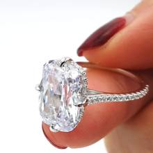 Brilhante anel feminino de promessa 925 prata esterlina 5ct aliança de casamento com diamantes joias de pedras preciosas para noivas 2024 - compre barato