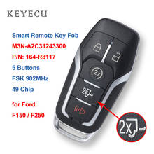 Keyecu Smart Remote Car Key Fob 5 Buttons FSK 902MHz 49 Chip for Ford F150 F250 SUV 2015 2016 2017 M3N-A2C31243300, 164-R8117 2024 - buy cheap