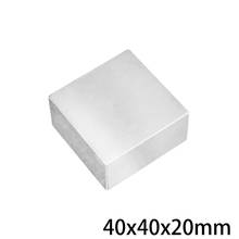 1/2PCS 40x40x20 mm Thick Quadrate Permanent Magnets Strip Neodymium Magnet N35 40x40x20mm Strong Magnetic Magnets 40*40*20 2024 - buy cheap