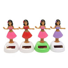 4x Solar Powered Dancing Hula Girl Swinging Bobble Toy Gift For Car Decoration 2024 - buy cheap