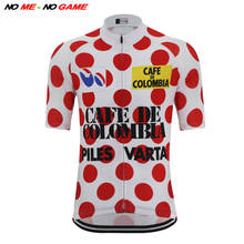 Camisa para ciclismo colômbia, vestuário masculino de equipe profissional, roupas de bicicleta de estrada vermelha/branca, mtb, secagem rápida, roupa de ciclismo 2024 - compre barato