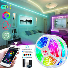 5050 RGB LED Strip Light Waterproof Diode Tape DC 12V Adapter+IR Remote or Bluetooth Compatible 5M Flexible Led Ribbon 30M 2024 - buy cheap