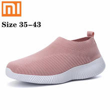 Xiaomi Women Sneakers Outdoor Sports Breathable Mesh Comfort Women Running Shoes Air Cushion Lace Up Walking Flat 2024 - buy cheap