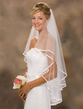 Véu de noiva com 2 camadas branco/marfim, véu de noiva com pente feminino, acessório para casamento, frete grátis 2024 - compre barato