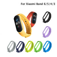 Strap For Xiaomi Mi Band 6 5 4 3 Silicone Wristband Bracelet Replacement For Xiaomi Band 6 MiBand 5 4 3 Wrist Color TPU Strap 2024 - buy cheap