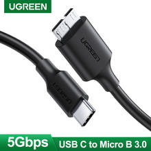 Ugreen USB Type C to Micro B 3.0 Cable Connector For HDD SSD External Hard Drive Disk Smartphone MacBook PC Micro B Cable Data 2024 - купить недорого
