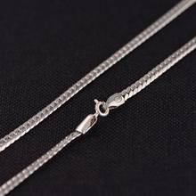 FNJ 2mm Flat Snake Chain Necklaces 925 Silver 45cm to 50cm Fine Original S925 Silver Women Men Necklace for Jewelry Making 2024 - buy cheap
