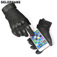 Зимние прочные защитные тактические перчатки для пальцев, мужские армейские перчатки с сенсорным экраном, женские модные мотоциклетные перчатки для вождения 2024 - купить недорого