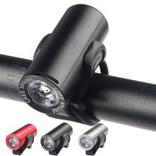 Xpg lâmpada de luz led recarregável de bicicleta, lâmpada frontal de 350 lúmens, 3w, farol de ciclismo com bateria embutida, usb 2024 - compre barato