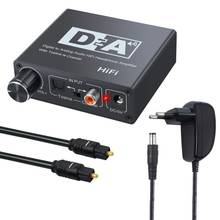 Digital To Analog Converter 3.5 Jack RCA DAC Spdif Amplifier Decoder Optical Fiber Coaxial for Headphone with Volume Control 2024 - buy cheap