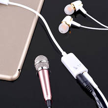 Audio headset mic splitter cable adapter For Audio Splitter Cable Adapter Jack for headset earphone phone Universal 3.5mm 2 in1 2024 - buy cheap