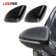 LEEPEE Car RearView Mirror Case Cover Mirror Covers For VW Golf MK7 7.5 GTI 7 7R Bright Carbon Black Cover Car-styling Caps 2024 - buy cheap