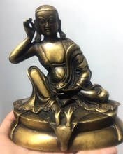 Estátua de buda milarepa prioridade de bronze tibetano de 14cm 2024 - compre barato