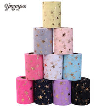 25Yard 6cm and 10cm Star Glitter Tulle Roll Wedding Decoration Tulle Fabric Tutu Dress DIY Organza Baby Shower Party Supplies 2024 - buy cheap